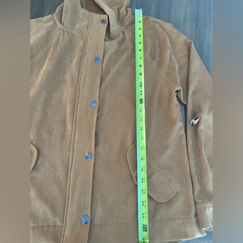 Staccato Brown Hooded Jacket Size Large - Picture 7 of 8